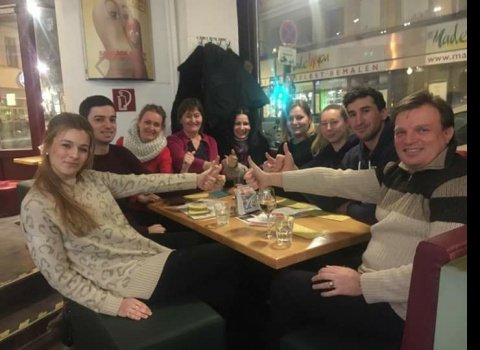 Treffen der Gruppenteilnehmer von Deutschkurs in Wien - 25.01.2018 - Foto