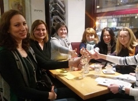 Treffen im Caf&eacute; am 31.01.17 - Foto 1&nbsp;&nbsp;| Wollen wir bitte Deutsch lernen, das macht Spa&szlig; - Foto