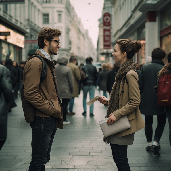 Prieten întrebând ceva